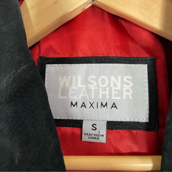 Vintage Wilsons Leather Maxima Women's Jacket Blazer Suede Floral Satin Waist S - Picture 6 of 15